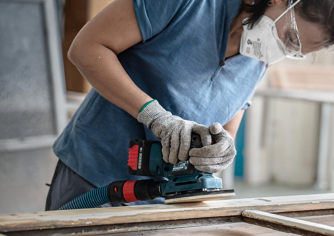 Bosch 50x EXPERT C470 Schleifblatt-Sets mit 8 Löchern (für Farbe auf Holz, Hartholz, Ø 80x133 mm, Kö