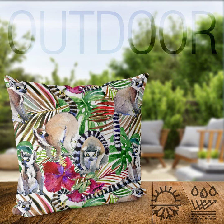 VOID Lemuren Dschungel Kissenbezug Kissenhülle Sofakissen Kissen Deko Outdoor-Kissen Dekokissen, Kis