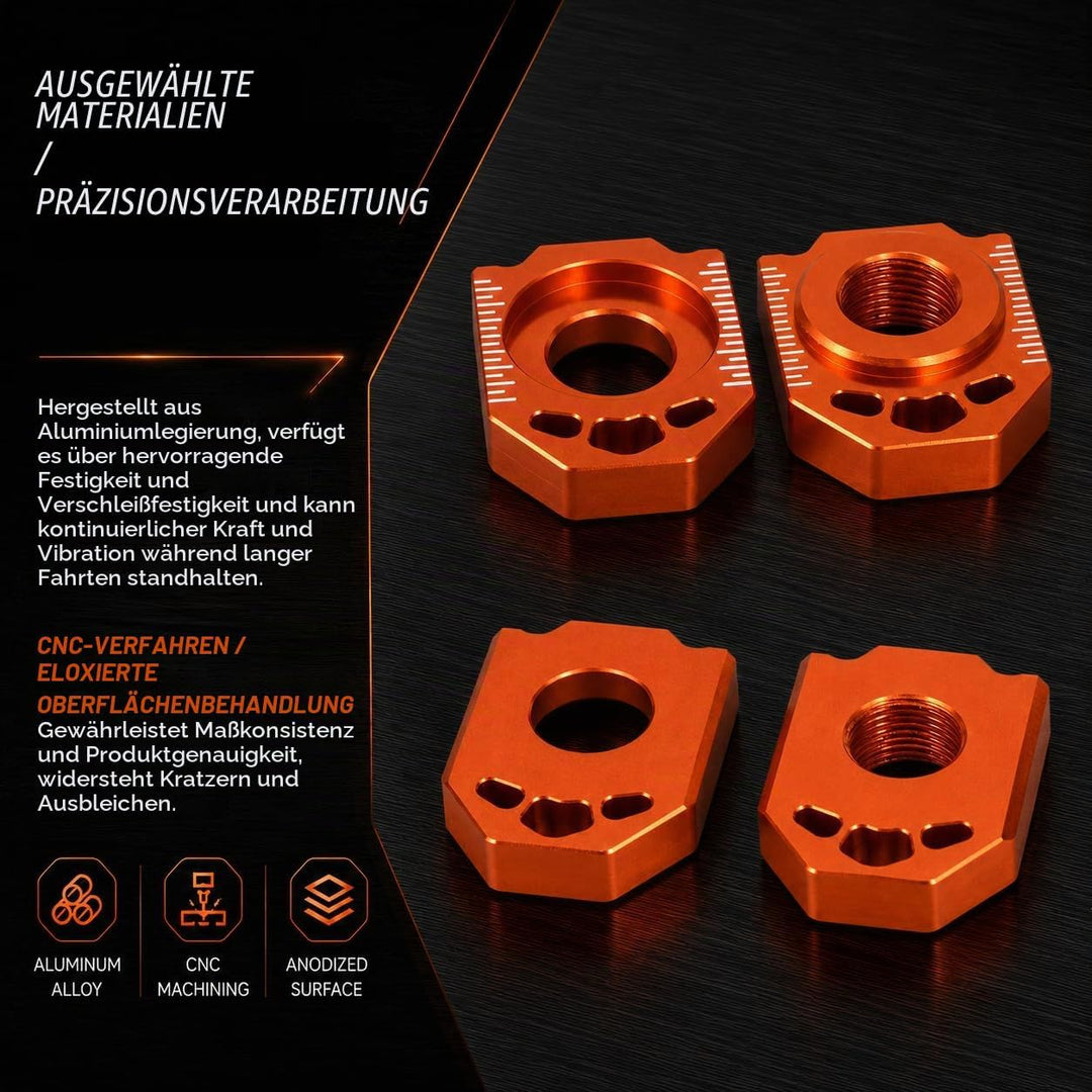 Motorrad-Hinterachsblock,Motorrad CNC Aluminium Hinterachsblock Kettenversteller für 85SX 125-450 SX