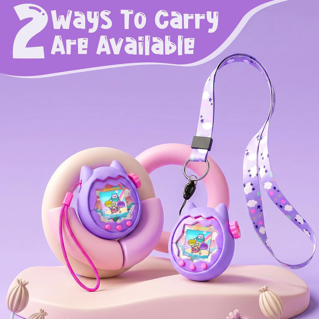 Silikon Hülle und Hartschalenkoffer kompatibel mit Tamagotchi Paradise Virtuelles Haustierspielzeug,
