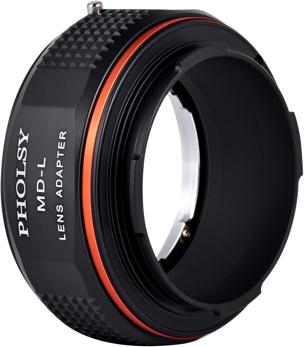 PHOLSY Objektivadapter Kompatibel mit Minolta Rokkor MD/MC/SR Mount Objektiv und L Mount Kameragehäu
