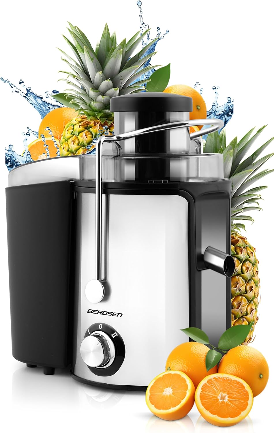 Berdsen - Entsafter - für Obst und Gemüse - 500 ml Saftbehälter BPA-frei - Saftmaschine - 600 W - Ed