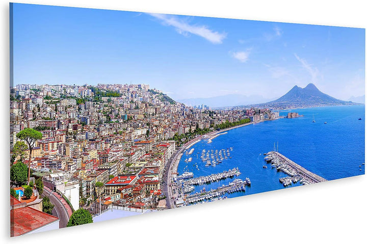 islandburner Bild auf Leinwand Napoli Schöne Küstenlinie Italien Bilder Wandbilder Poster Leinwand 1
