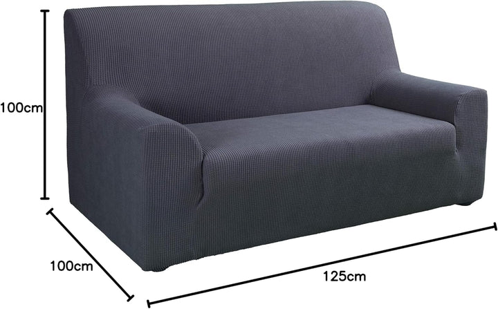 Tural - Sofabezug 100% wasserdicht und elastisch, grau | 1 Sitzer (70cm – 100cm) Venezia | Sofabezug