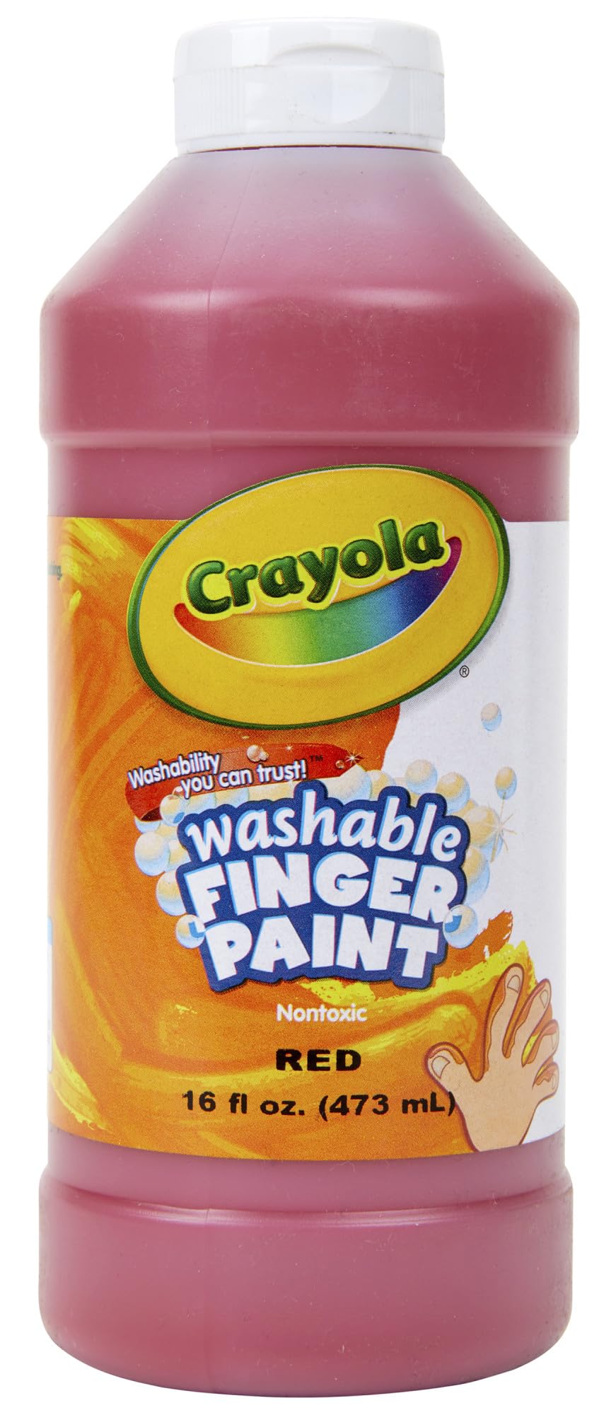 Washable Fingerpaint, Red, 16 oz