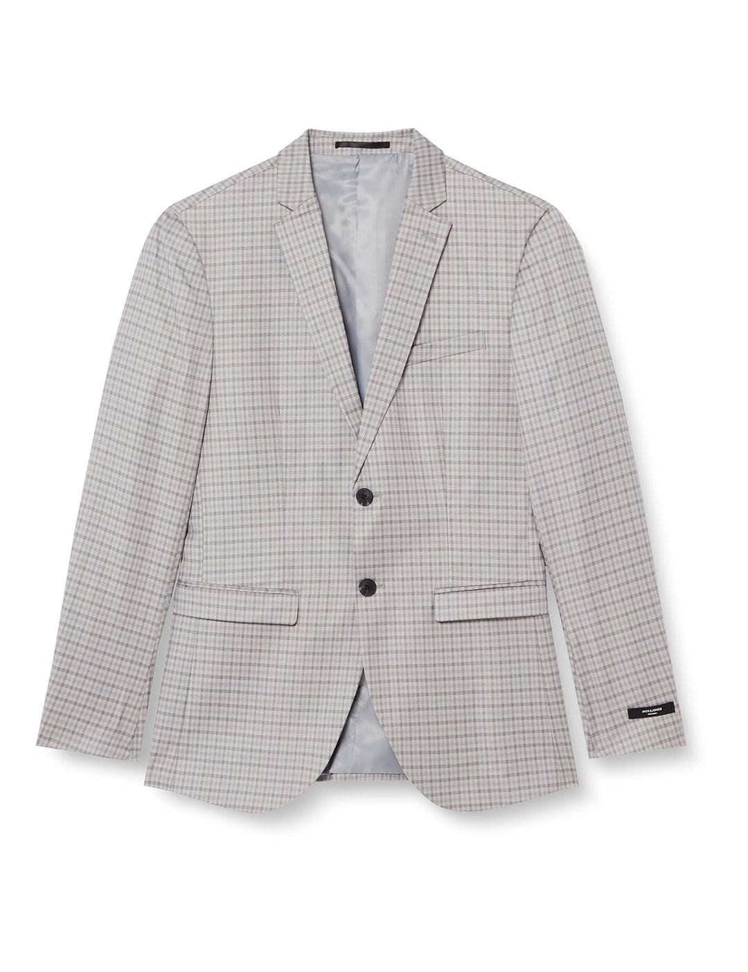 JACK & JONES Herren Jprfranco Check Blazer Anzugjacke 52 Light Grey Melange/Checks:super Slim Fit, 5