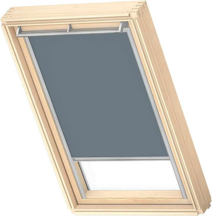VELUX Original Dachfenster Verdunkelungsrollo für M04 / MK34, Blaugrau, mit Grauer Führungsschiene