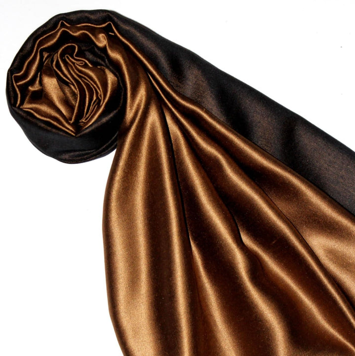 Lorenzo Cana Luxus Damen Pashmina Wendeschal 70% Seide 30% Viskose Schaltuch 70 cm x 190 cm zweifarb