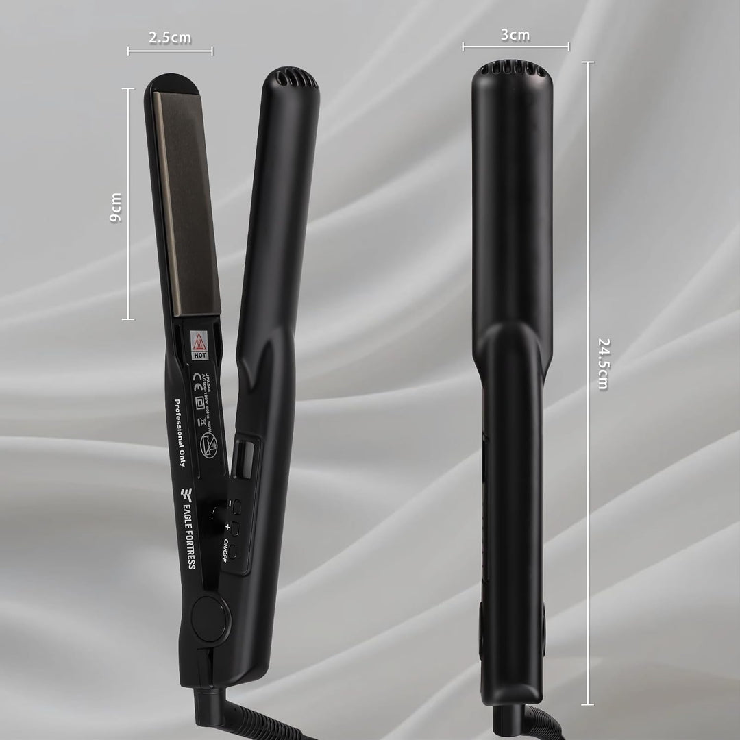EAGLE FORTRESS Professionelles 2-in-1 Glätteisen mit Keramikplatten | Professionelles Styling-Tool,