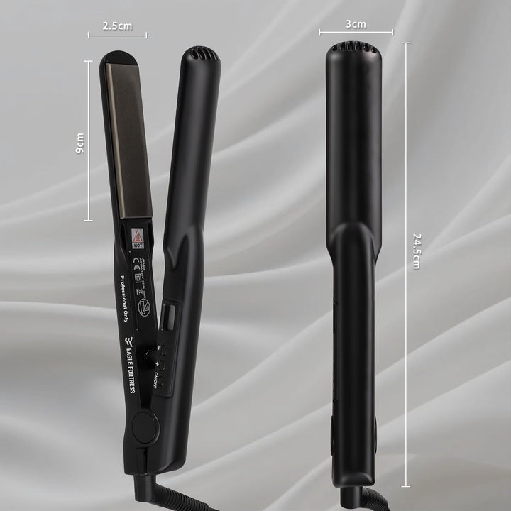 EAGLE FORTRESS Professionelles 2-in-1 Glätteisen mit Keramikplatten | Professionelles Styling-Tool,