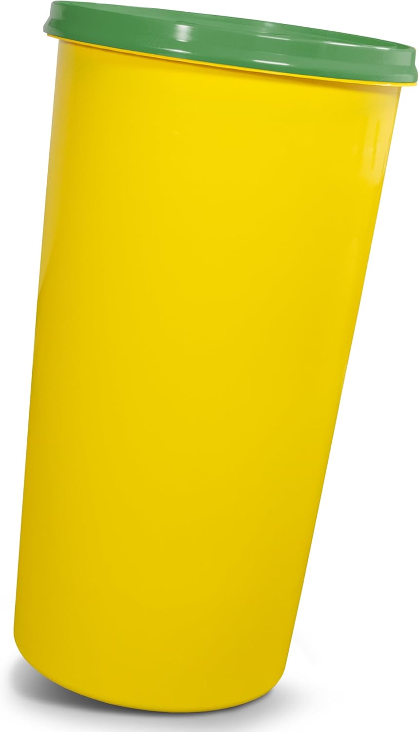 Mülleimer 60l mit geruchsdichtem Deckel (Grün), Gelber Sack Ständer, Made in Germany, Müllsackstände