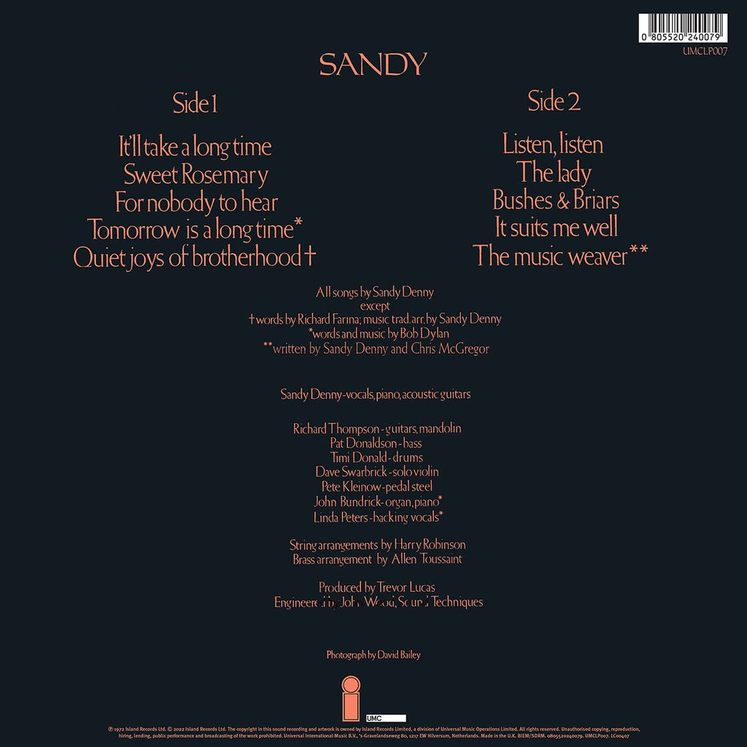 Sandy, Vinyl