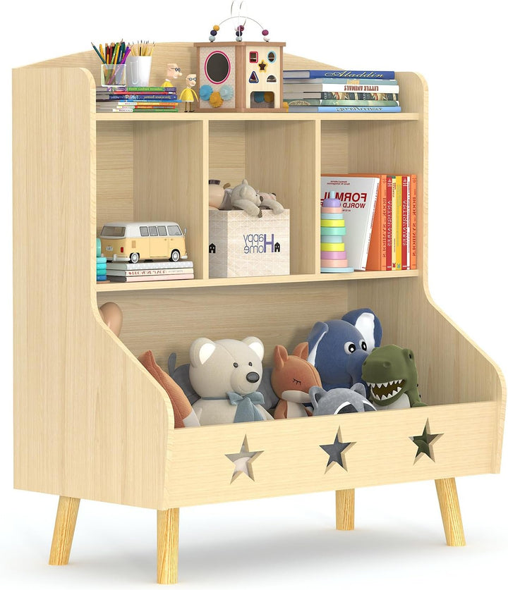 Garden 4 you Kinderregal,Bücherregal Kinder,Kinderregal mit 3 offenen Fächern,Bücherregal Kinderzimm