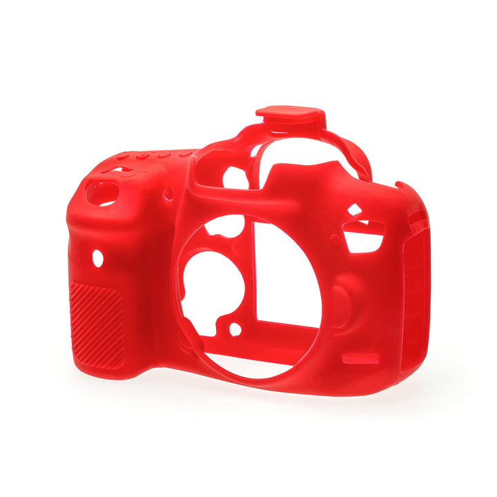 easyCover - Silikon Kameratasche - Schutz für Ihre Kamera - Canon 7D Mark II - Rot