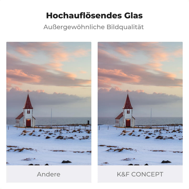 K&F CONCEPT Nano-X Soft GND8 Verlaufsfilter ND0,9(3 Stops) Rechteckfilter 100x150mm aus Optisches Gl