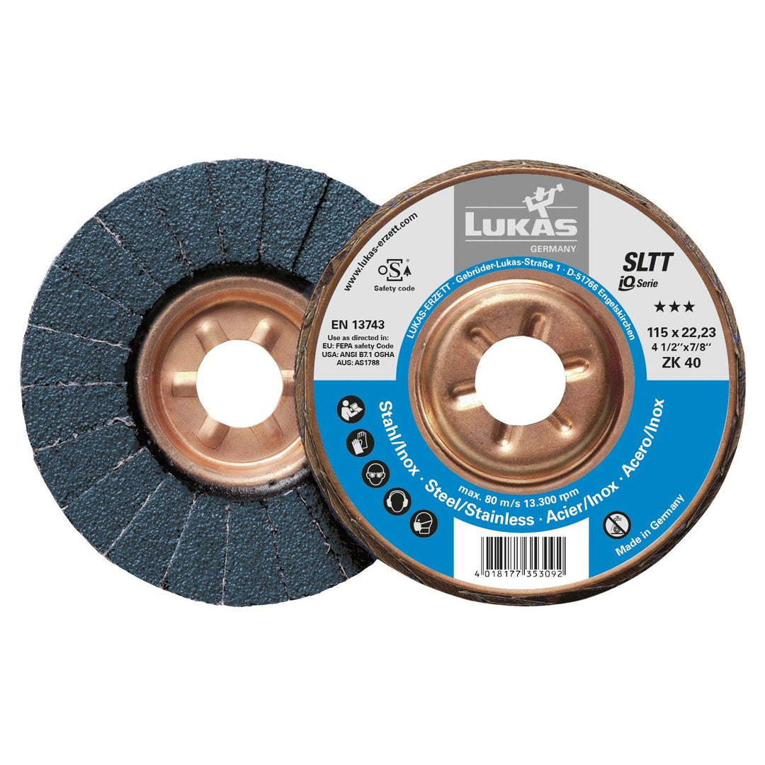 LUKAS A27201250400065A Schleiflamellenteller SLTT Zirkonkorund ø 125 mm Korn 40