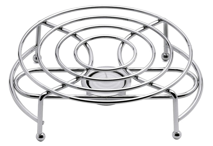 Weis 56201 Rechaud Rund 1-flammig, Metall, Silber, 17.5 x 17.5 x 5.5 cm