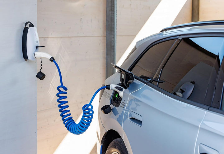 as - Schwabe Spiralladekabel für Hybrid &amp; Elektroauto Mode 3, Typ 2 Ladekabel 1-phasig 3,6 kW, dehnb