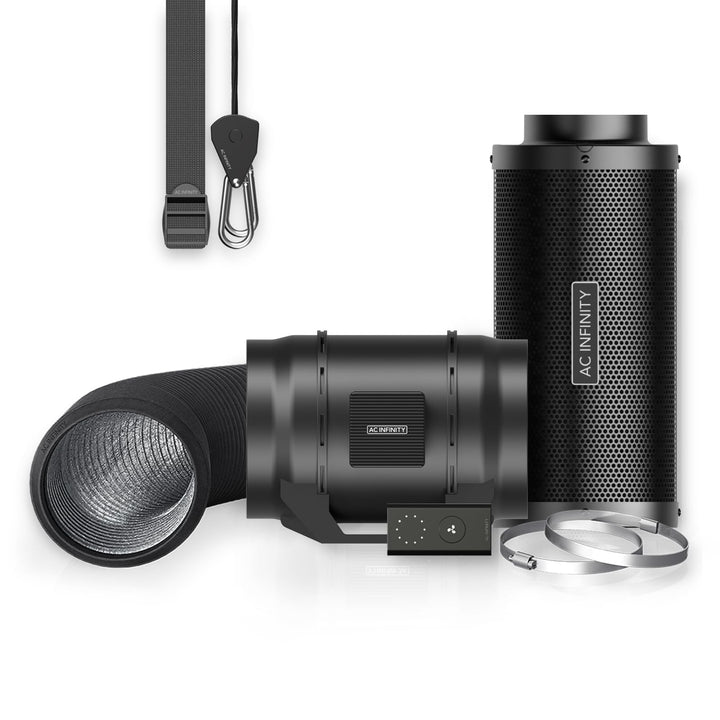 AC Infinity CLOUDLINE LITE Luftfilter-Set, 20,3 cm, Inline-Ventilator und Kohlefilter-Kombination, K