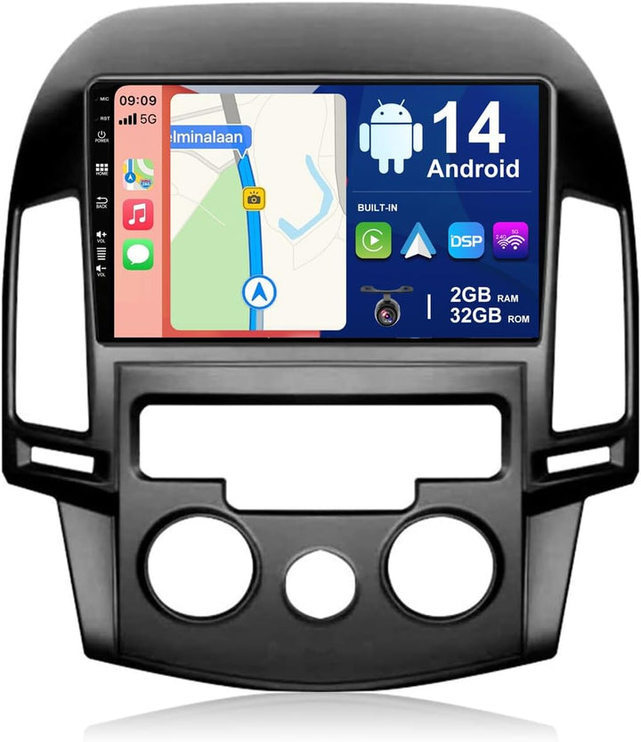 JOYX Android 12 Autoradio Mit 2.5D Passt für Hyundai I30 (2006-2011) - Rückfahrkamera KOSTENLOS - 2G
