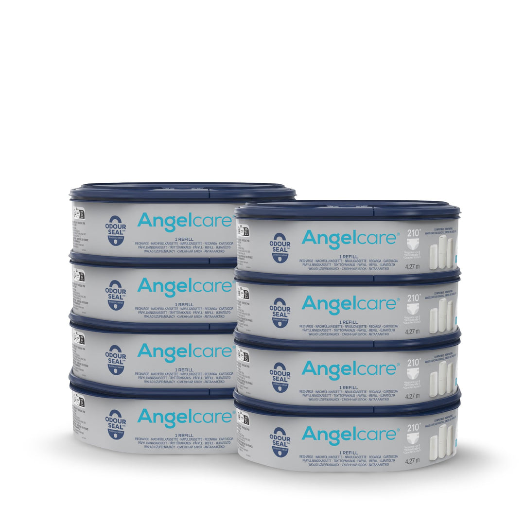 Angelcare 8er-Pack Original Nachfüllkassetten für Angelcare WIndeleimer Dress-Up/Dress-Up XL/Classic
