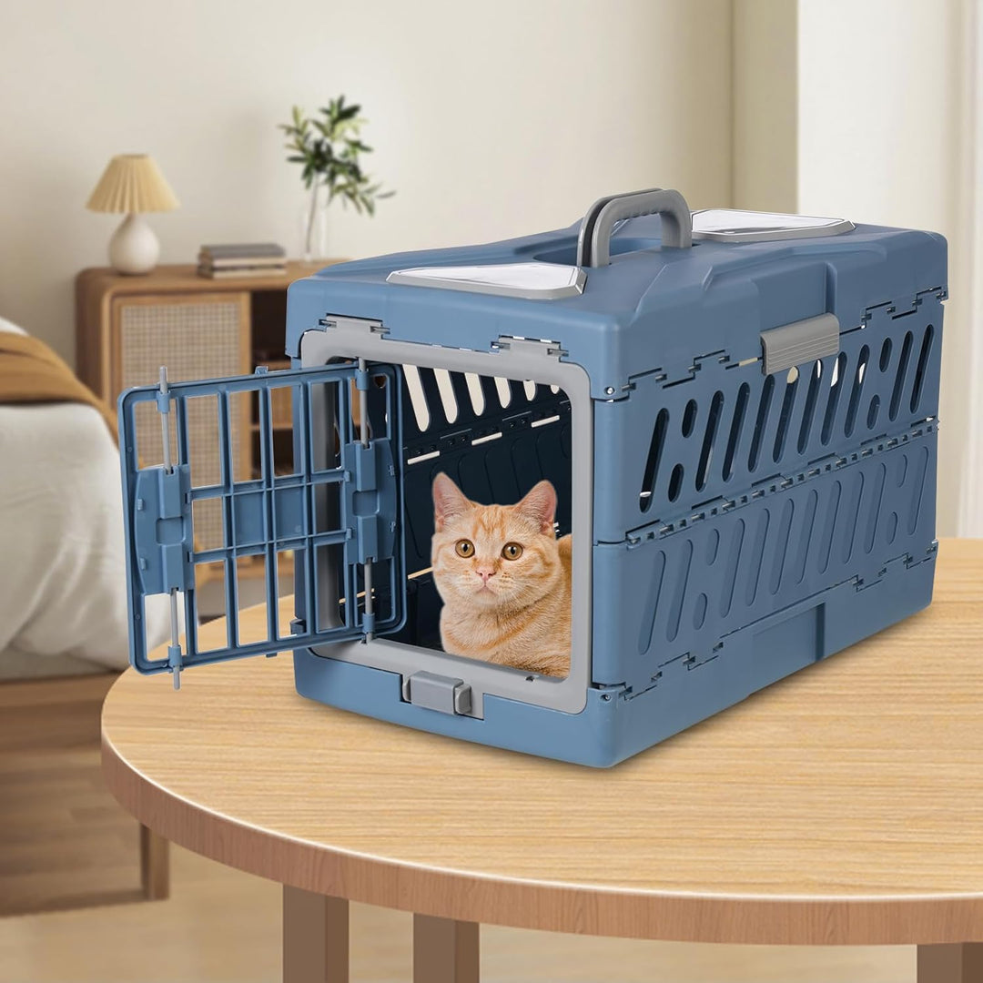 Tragbare Haustierbox, Hängebox für Katzen, Hundebox Grosser Katzentransportbox, Zwei Wege Tür Reisez