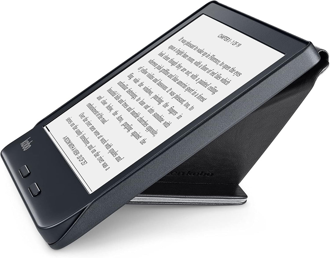 Kobo Libra 2 SleepCover – Schwarz | Ruhemodus/Wachmodus-Technologie | Integrierter Ständer für Zwei