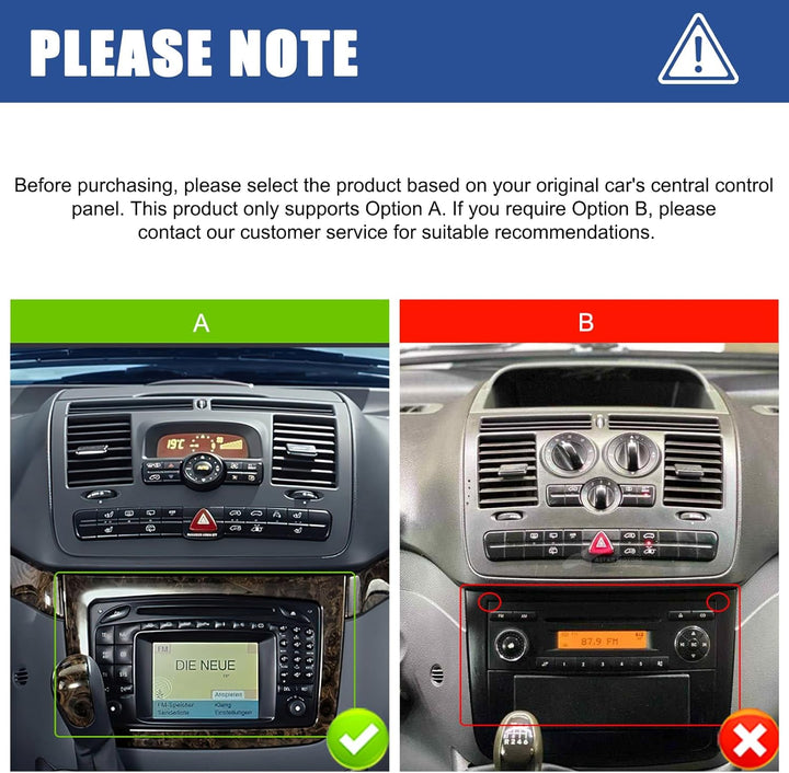 CAMECHO 8-Kern 4+64G Qualcomm Navi Autoradi für Mercedes-Benz Viano 2004-2011 Vito 2010-2015, 10 Zol