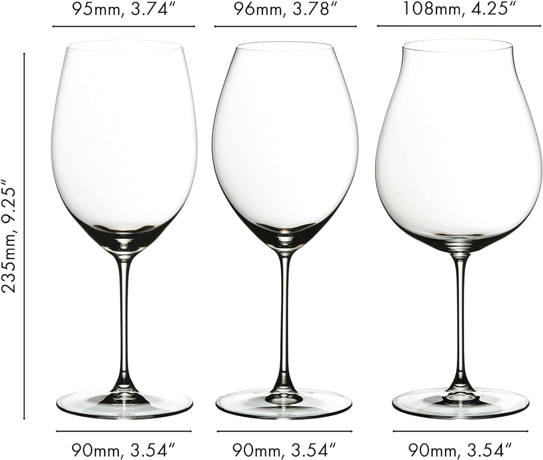 RIEDEL Ridel Veritas Gläser-Set, Kristall, transparent, 3 Stück (1er Pack), 3 3 Stück (1er Pack) Tra