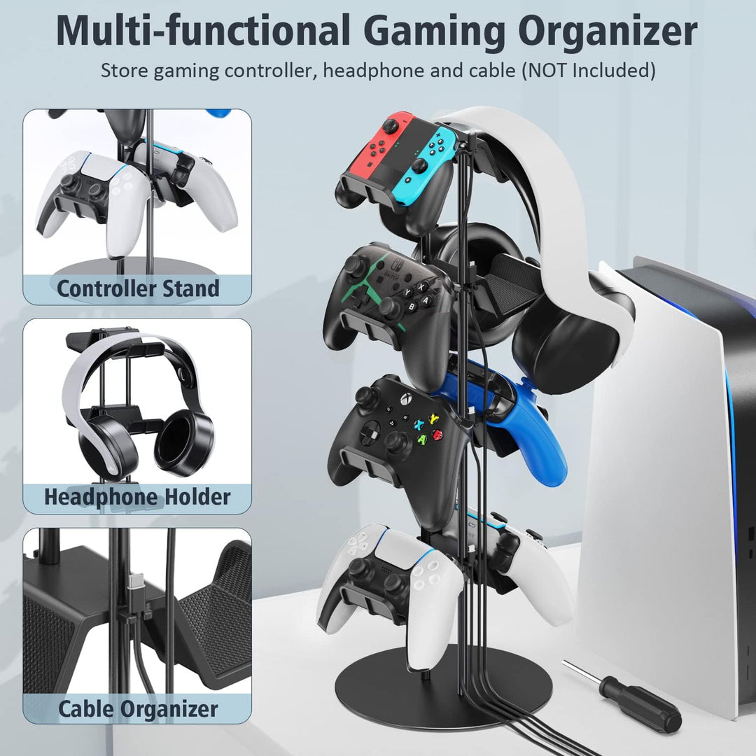 4 stufige Kopfhörer Halter & Controller Halter, universelle Controller Halterung & Headset Halterung