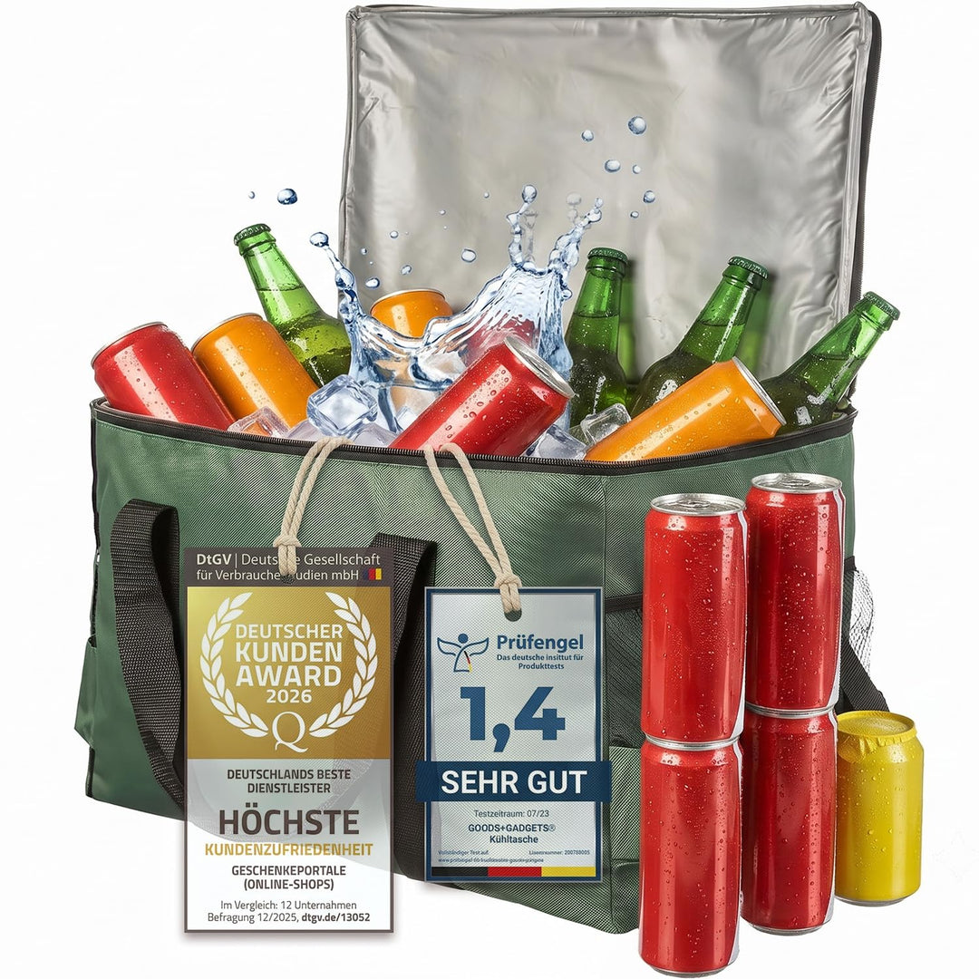 XXL Kühltasche iolierte Getränke &amp; Snack-Tasche Isotasche Picknick-Tasche für Camping Reisen Urlaub