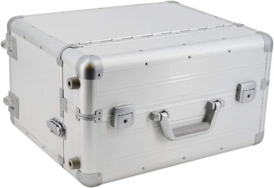 XXL Pilotenkoffer mit Rollen mit Trolley von SONOVO aus Aluminium in Silber 45165 | Alukoffer, Akten
