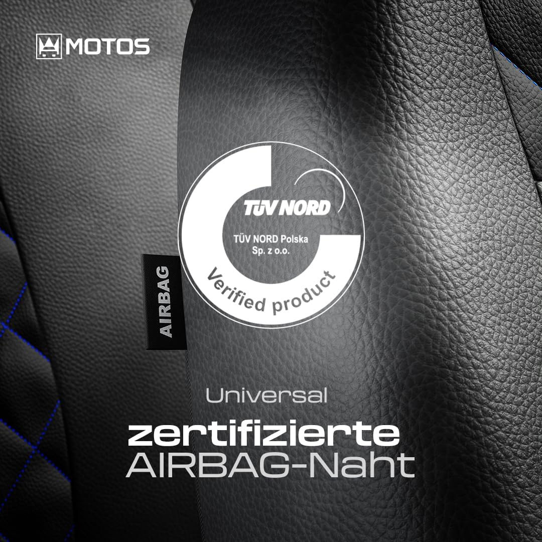 MOTOS Universal-Sitzbezüge Auto für Hyundai i10 Autositzbezüge mit aktivem Airbag-System, dreilagige