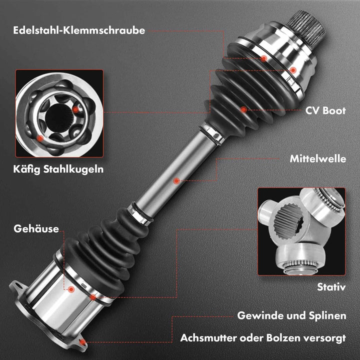 Frankberg 2x Antriebswelle Vorne Links Rechts Kompatibel mit A4 8D2 8D5 B5 1995-2001 Superb I 3U4 20