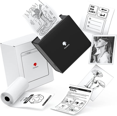 Phomemo M02 Tragbarer Fotodrucker Thermotaschen-Drucker Bluetooth-Belegdrucker, kompatibel mit Andro