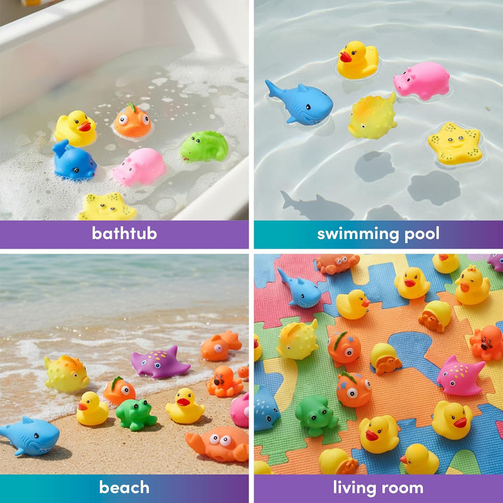 THE TWIDDLERS 30 Stück Wasserspritztiere Badespielzeug für Babys & Kleinkinder - BPA-frei