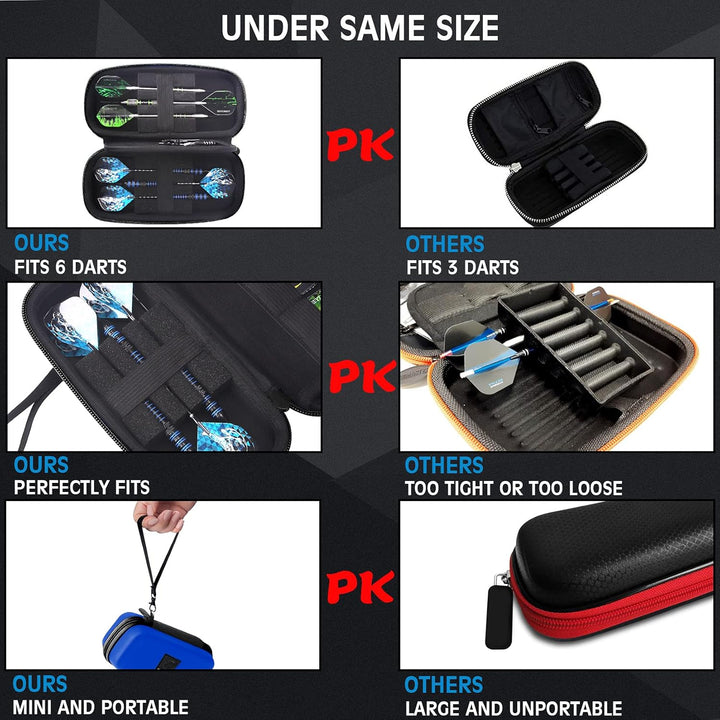 Seydrey Dart Tasche Dartpfeile Dart Zubehör für 6 Stück Dartpfeile mit Kunststoffspitze Dart Hülle f