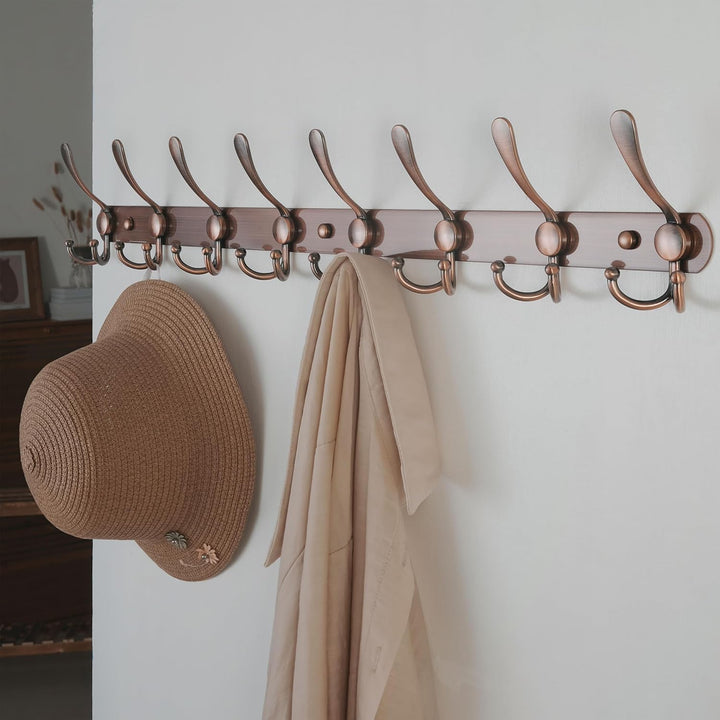 Dseap Garderobenleiste mit 8 haken, schwerlast 74cm Lang garderobenhaken, edelstahl wandgarderobe, k