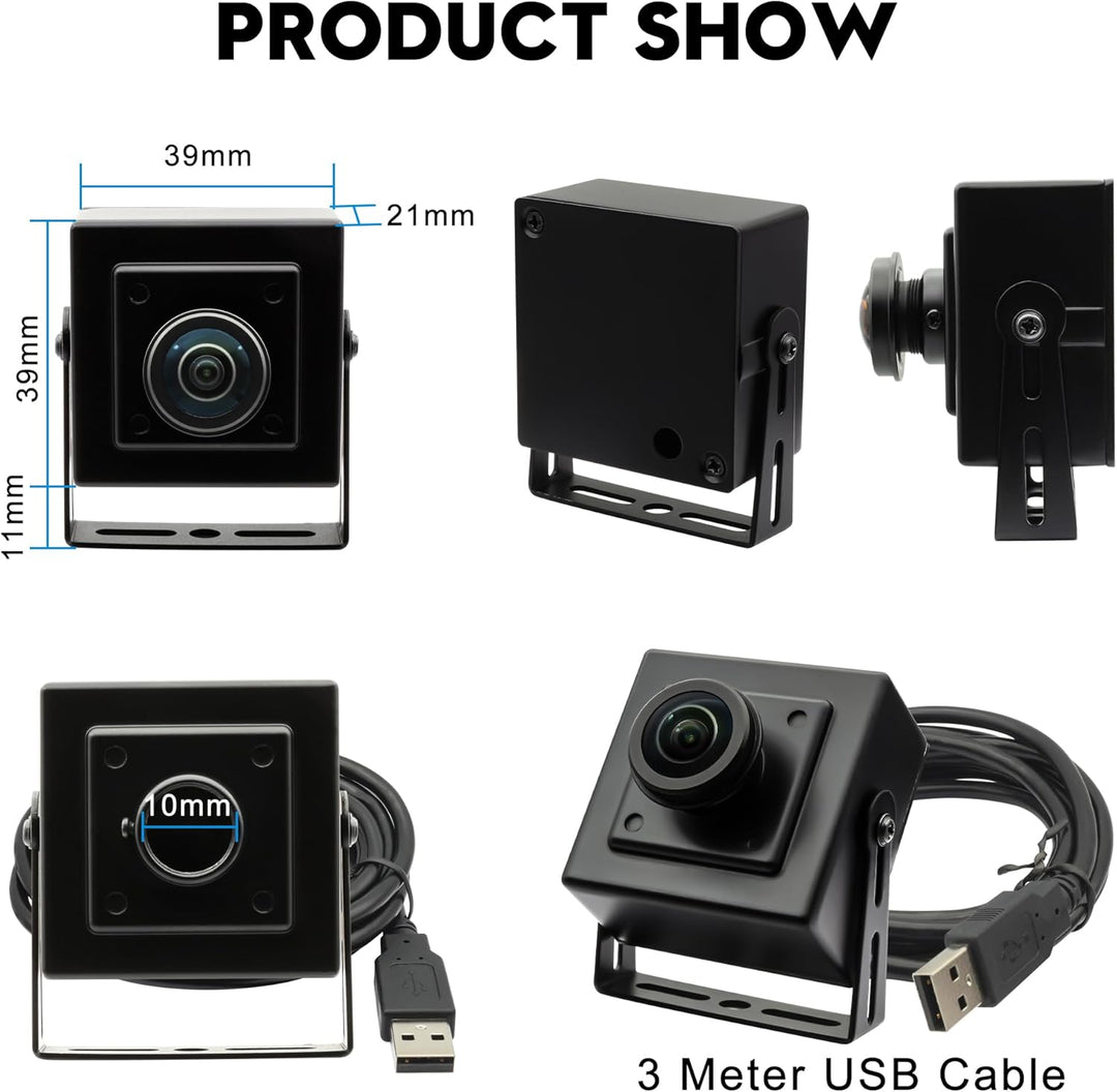 ELP 12MP 4K USB-Kamera,120 fps High-Speed-Webcam mit Sternenlichtfunktion für schwache Beleuchtung 1