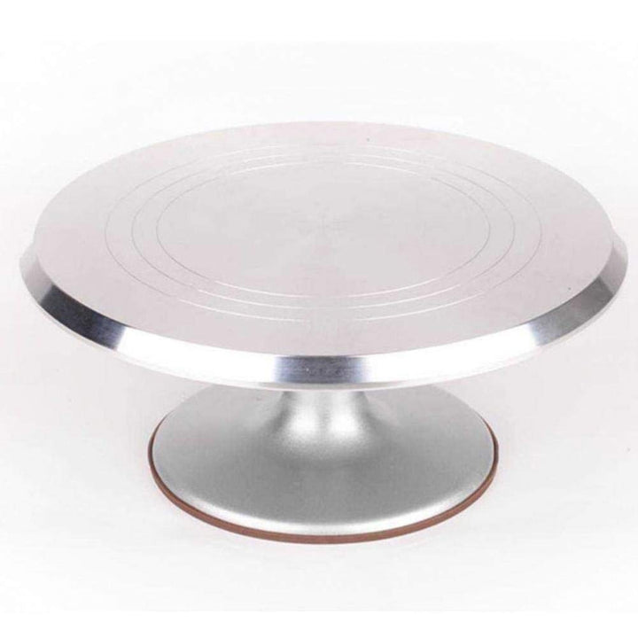 Zonfer Rund Rotierende Kuchen-plattform Edelstahl-Kuchen-schwenker-Platte Silikon-Basis Revolving St