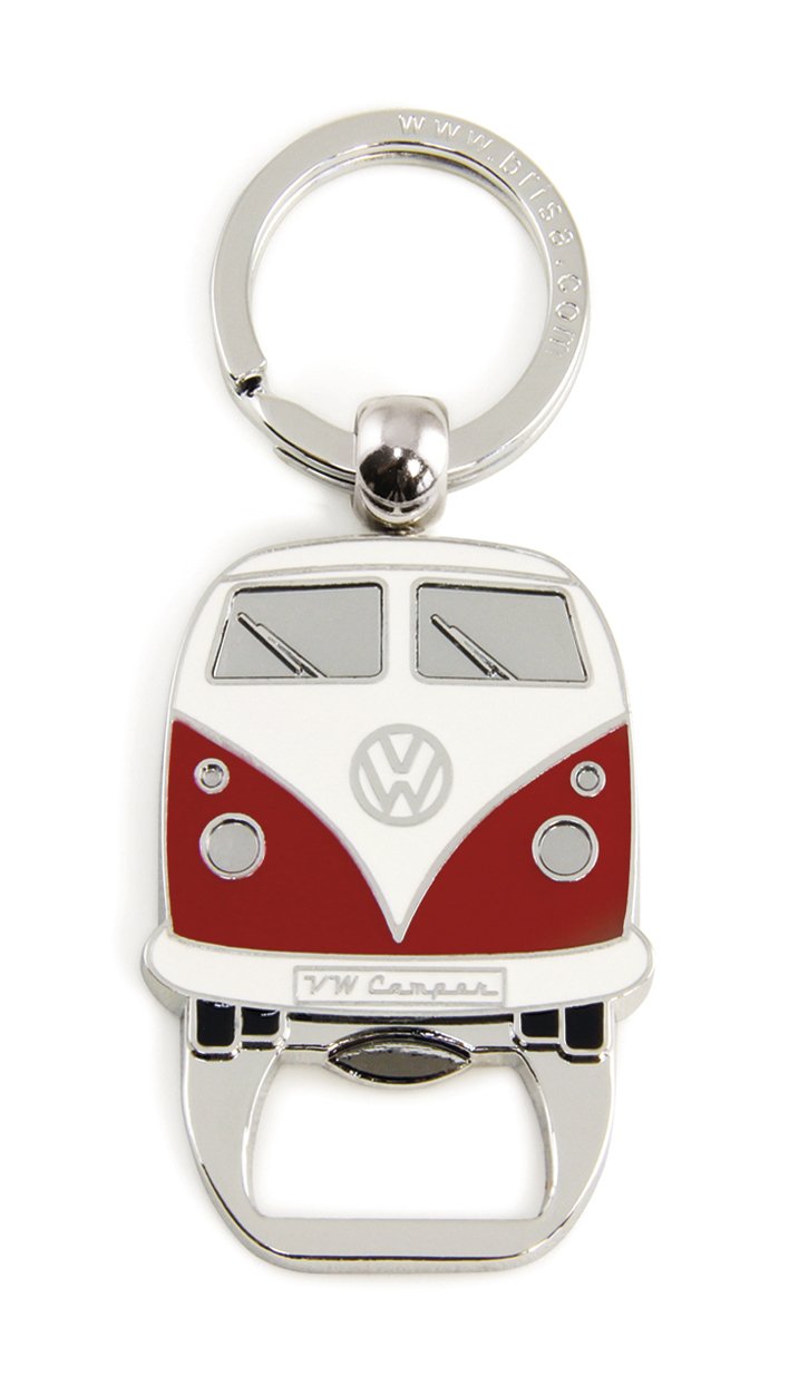 BRISA VW Collection - T1 Bulli Bus Schlüsselanhänger Flaschenöffner Bus Front/Rot, Bus Front/Rot