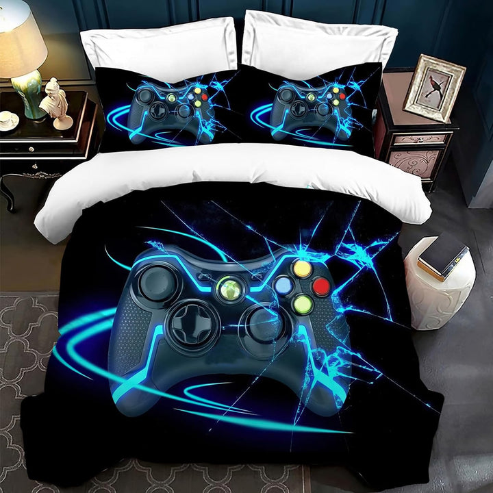 LLTTEER Gamepad Bettwäsche Set Jungen Gamer Bettbezug Set Jungen Gamepad Bettwäsche Set 3D Effekt Ga
