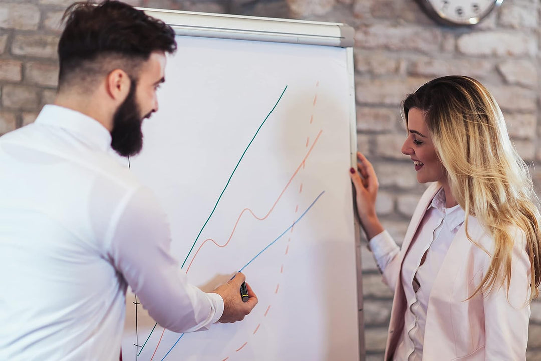 Bi-Office Dreibein Flipchart Grau, nicht-magnetisch, mit Stifteablage a1 ohne Arme, a1 ohne Arme