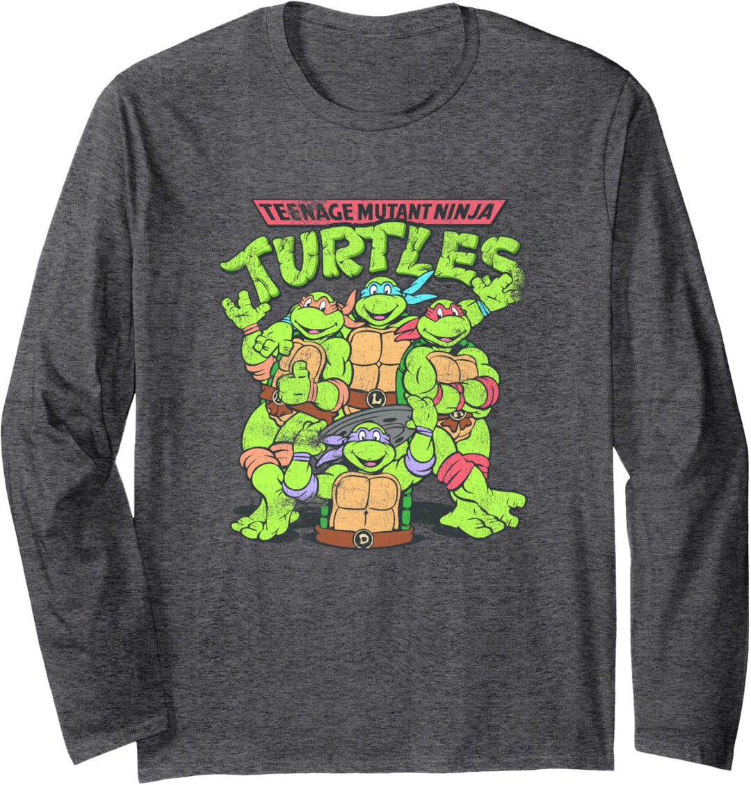 Teenage Mutant Ninja Turtles Klassische Gruppenpose Langarmshirt