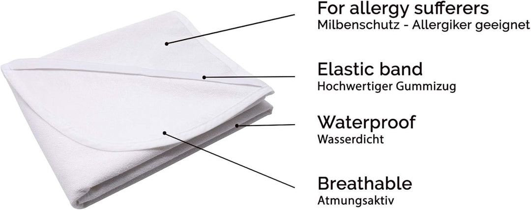 Zollner 2er Set wasserundurchlässiger Matratzenschoner, 60x120 cm 2er Set 60 x 120 cm, 2er Set 60 x