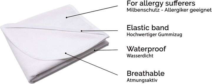 Zollner 2er Set wasserundurchlässiger Matratzenschoner, 60x120 cm 2er Set 60 x 120 cm, 2er Set 60 x