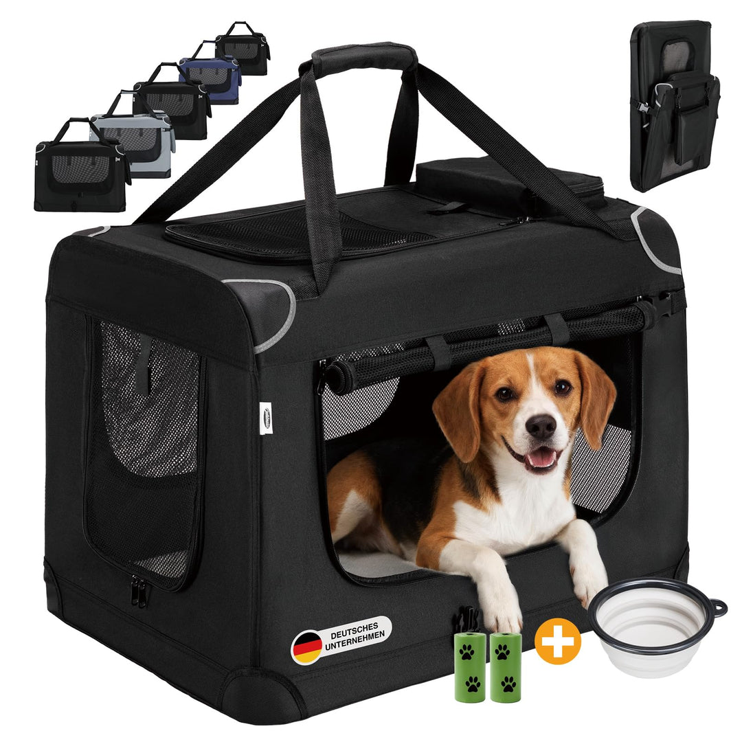 Zedelmaier Hundebox Faltbar Hundetransportbox, L 70x52x50cm, robust Transportbox für Hund Gross Hund