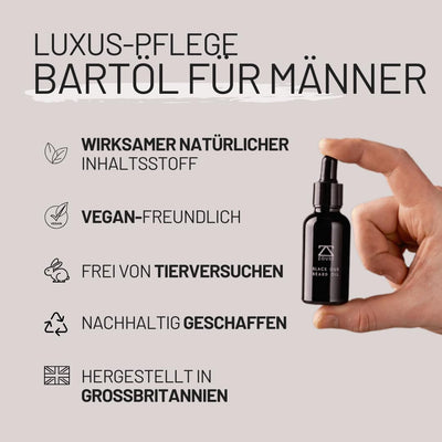 ZOUSZ Black Oud Bartöl für Männer, Feuchtigkeitscreme und Spülung für den Bart, nicht fettendes äthe