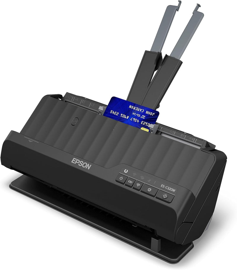 Epson Wi-Fi Scanner ES-C320W, kompakter A4 Business Scanner mit geringem Stromverbrauch, Duplex-Einz