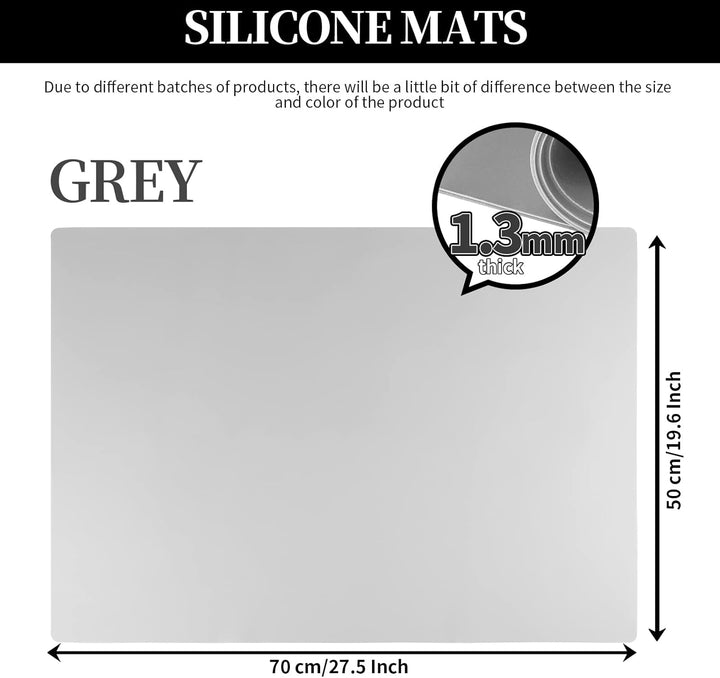 FANDAMEI 70x50 cm Grosse Silikonmatte mit Aufbewahrungsbeutel, Silikonfolie Bastelmatte Silikon Unte